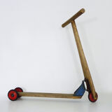 Trottinette vintage en bois des années 60
