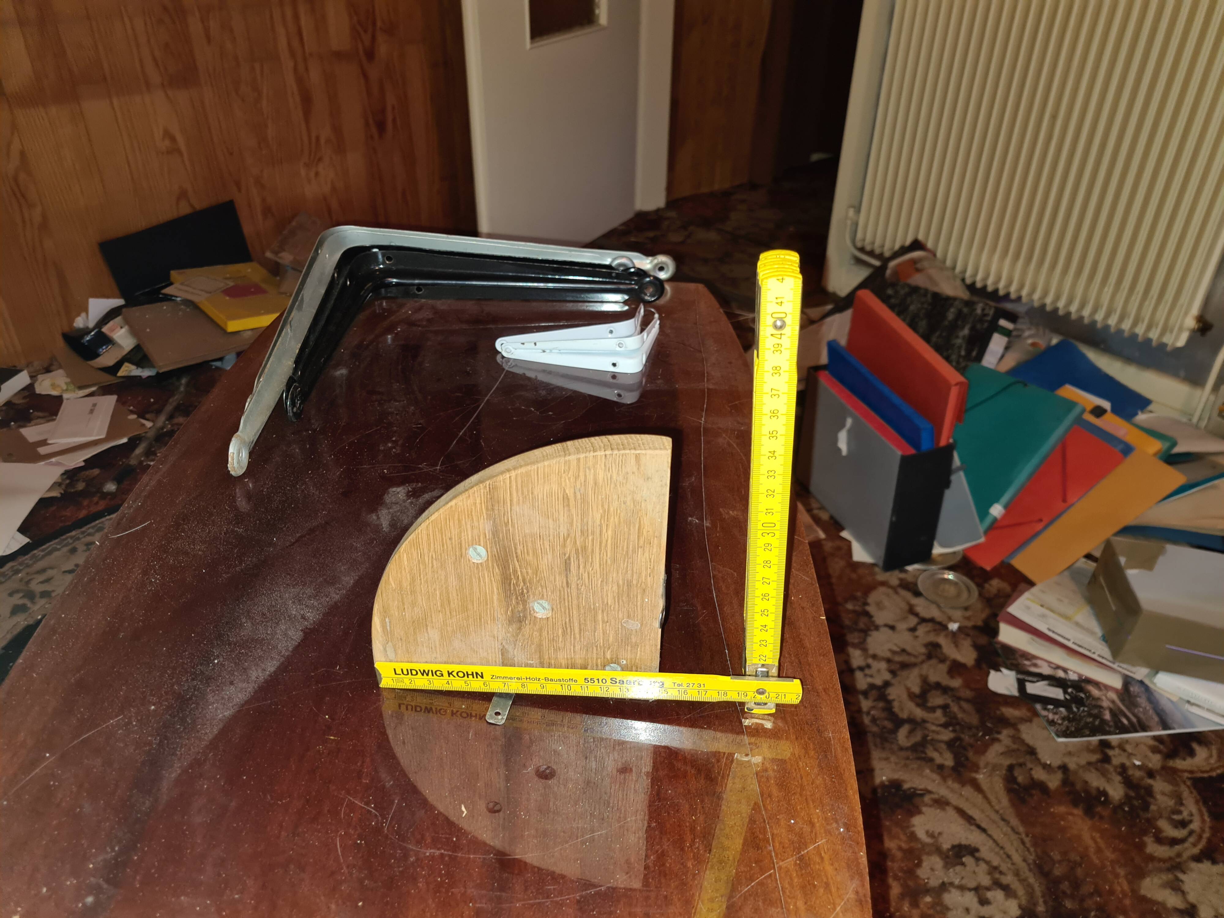 Handmade corner wall bracket