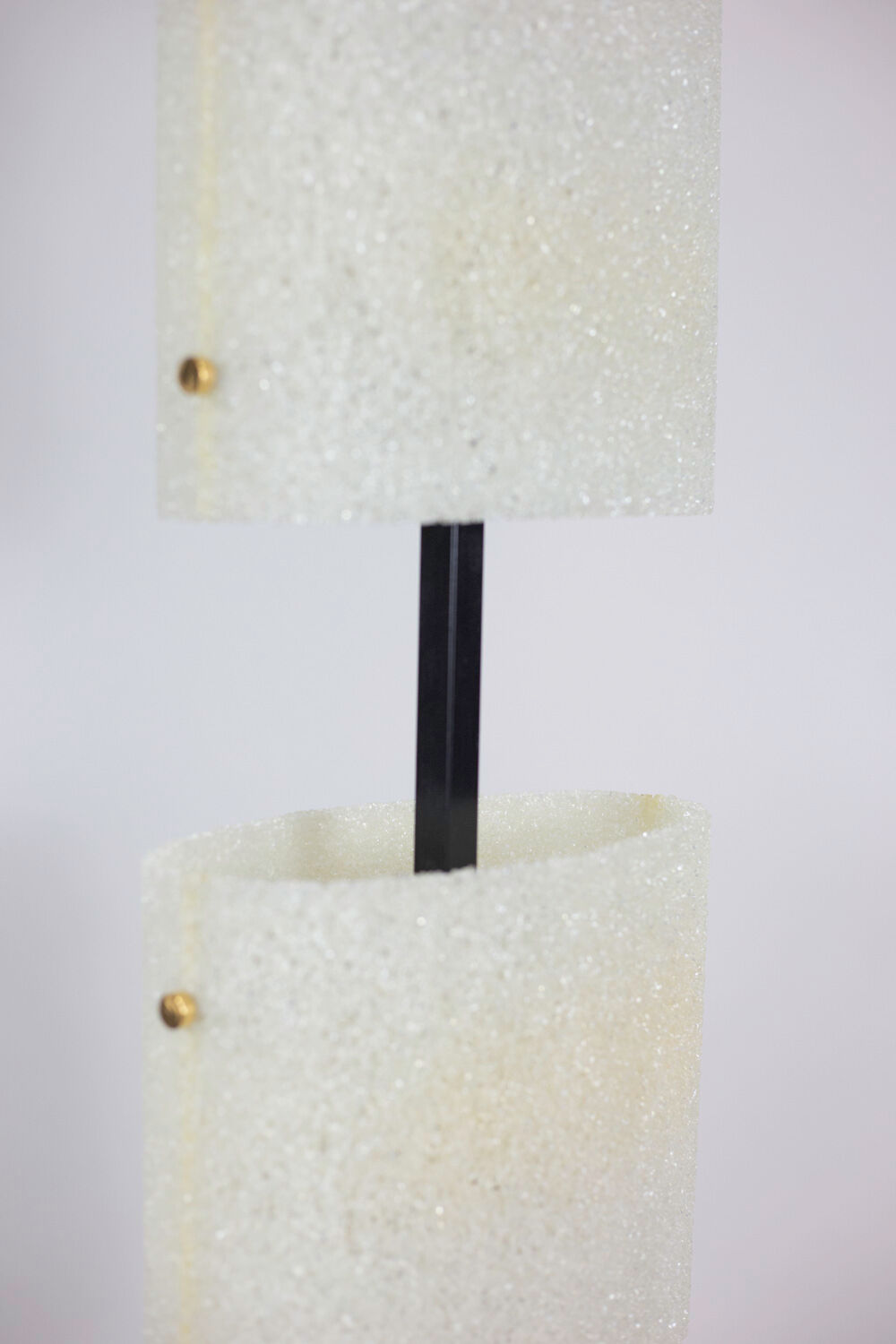 Granite resin and wood lamppost, 1950s