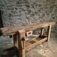 Ancient French oak table | Rustic console | 19th century