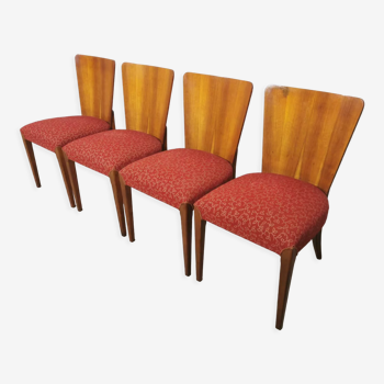 4 art deco dining chairs by Jindrich Halabala