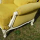Set two chairs shabby chic fabric yellow