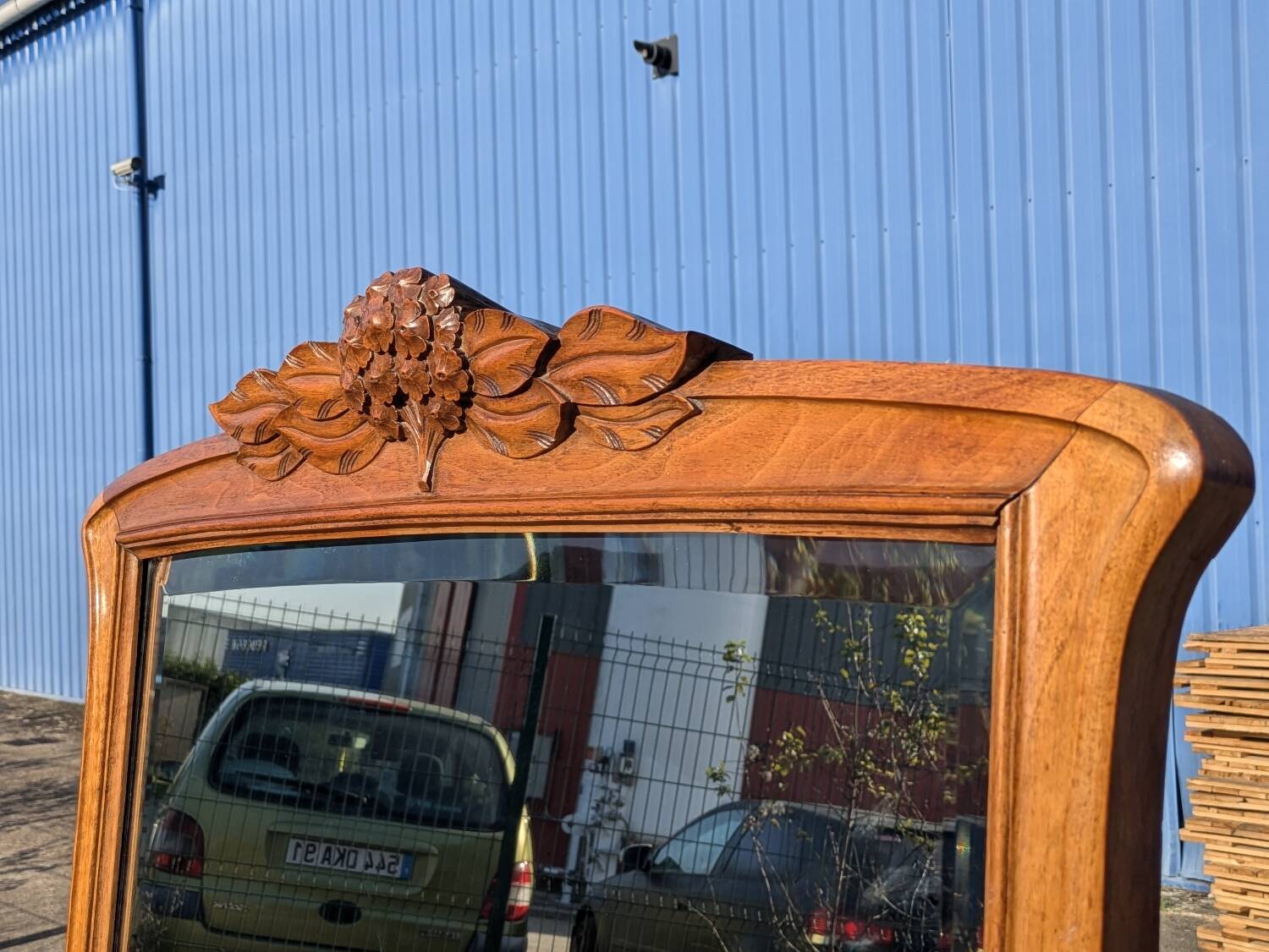 Large 187cm Art Nouveau Mirror, Nancy School, in the Majorelle style