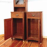 Pair of narrow cabinets with an extension, the 60s