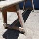 Old solid wood bench Epoque 1940/50