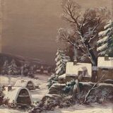 Suite de 4 tableaux hst "les quatre saisons" par l. lartigan xix° / xx°