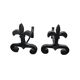Pair of wrought iron andirons