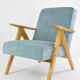 Kompas sky blue tulle armchair