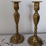 Pair of brass candlesticks