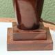 Pair of turned wooden bedside lamps