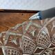 Vintage glass aperitif plate France