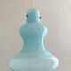 Suspension vintage en opaline bleue , 1960