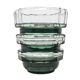 Postmodernist vase, green crystal glass, Germany, 1960s