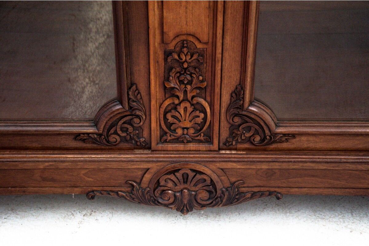 Buffet en verre avec dessus en marbre, France, 1880