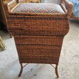 Boite à couture vintage en osier