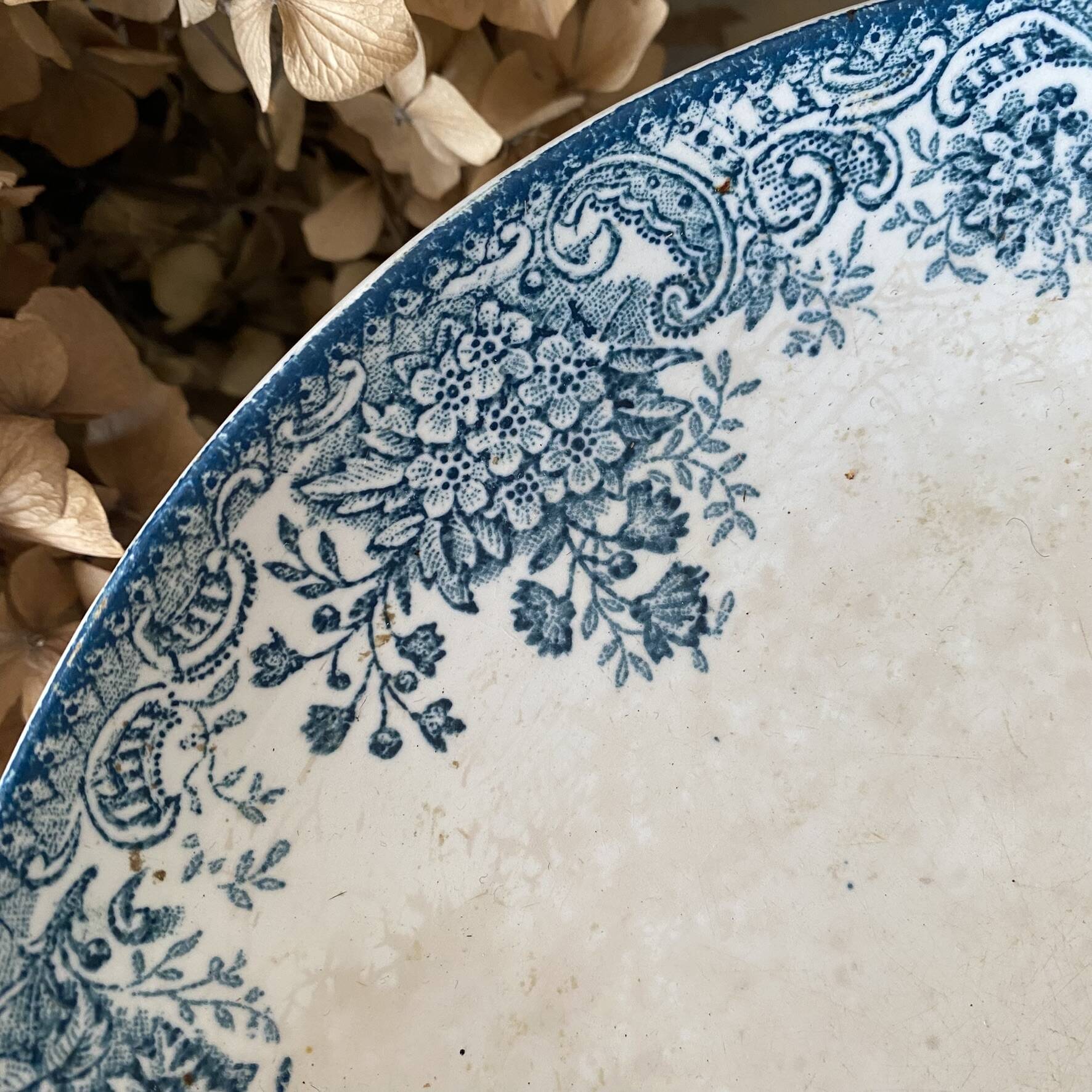 Compote dish, footed bowl in Printania ironstone.
