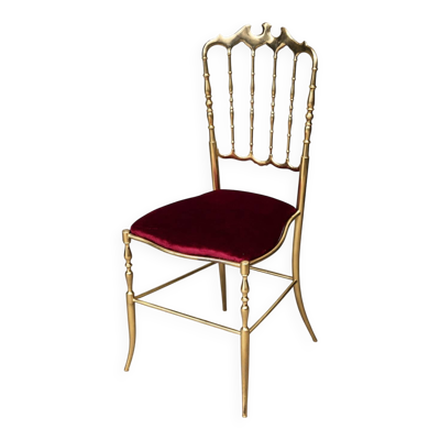 Chaise Chiavari designer. Bronze massif.