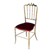 Chaise Chiavari designer. Bronze massif.