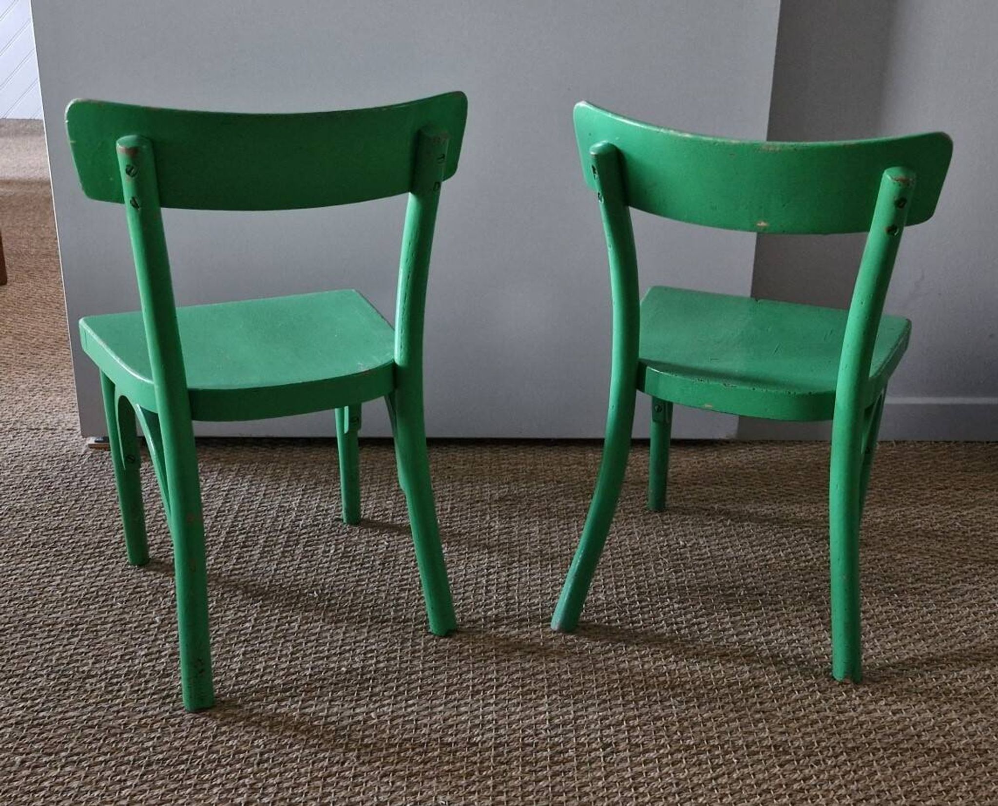 Pair of 1950s children's chairs, Baumann style