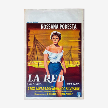 Belgian poster "Le filet (la red) Rossana Podesta, Emilio Fernandez 1953