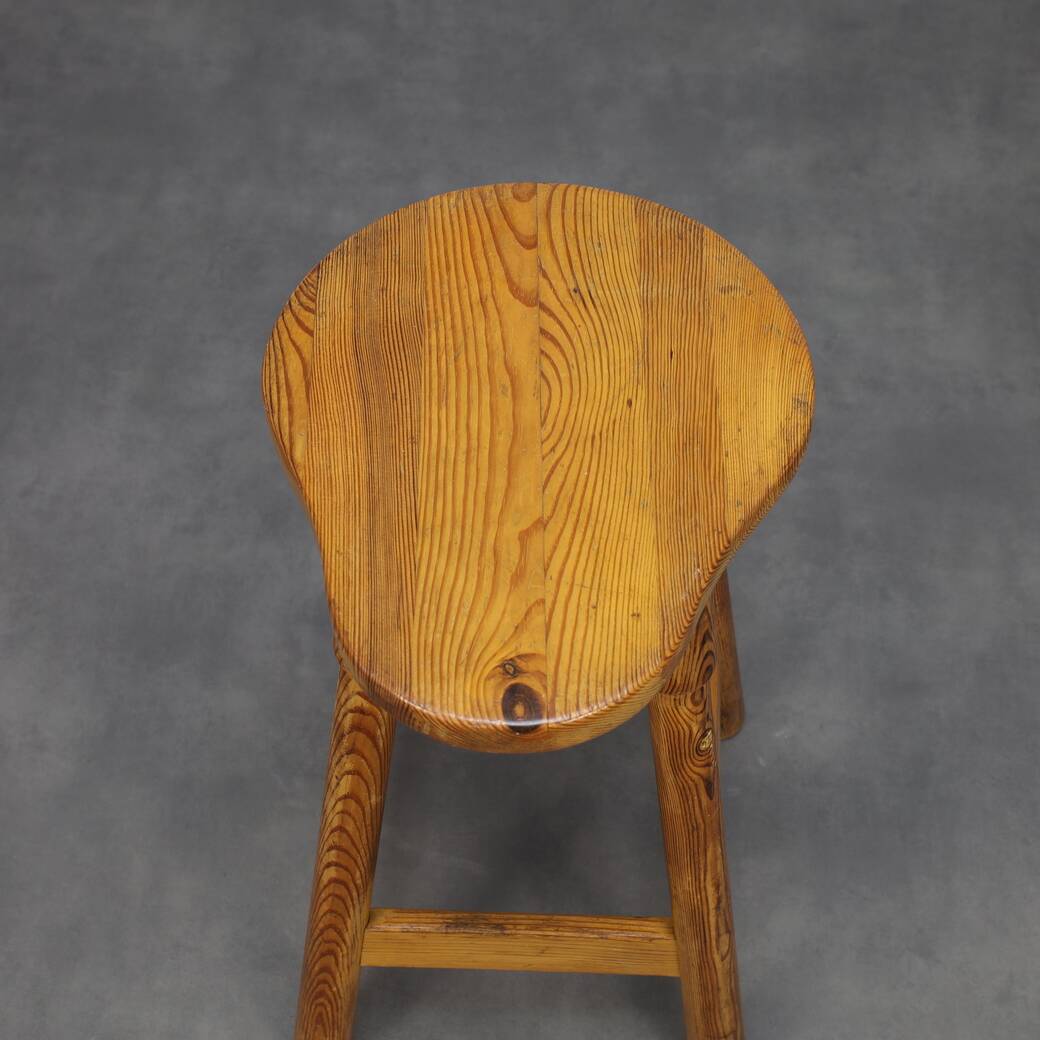 Pair of Barstools in Pinewood, 1970s