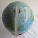 vintage world map, burgundy plastic base