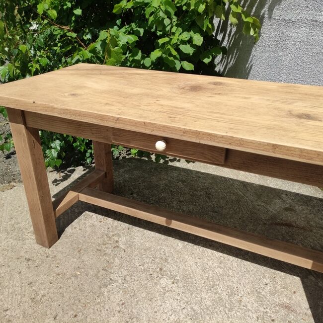 Solid oak farmhouse table