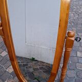 Tilting cheval mirror, in beechwood, for bedroom or dressing room