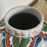 Petit vase peint à la main motifs oiseaux et fleurs