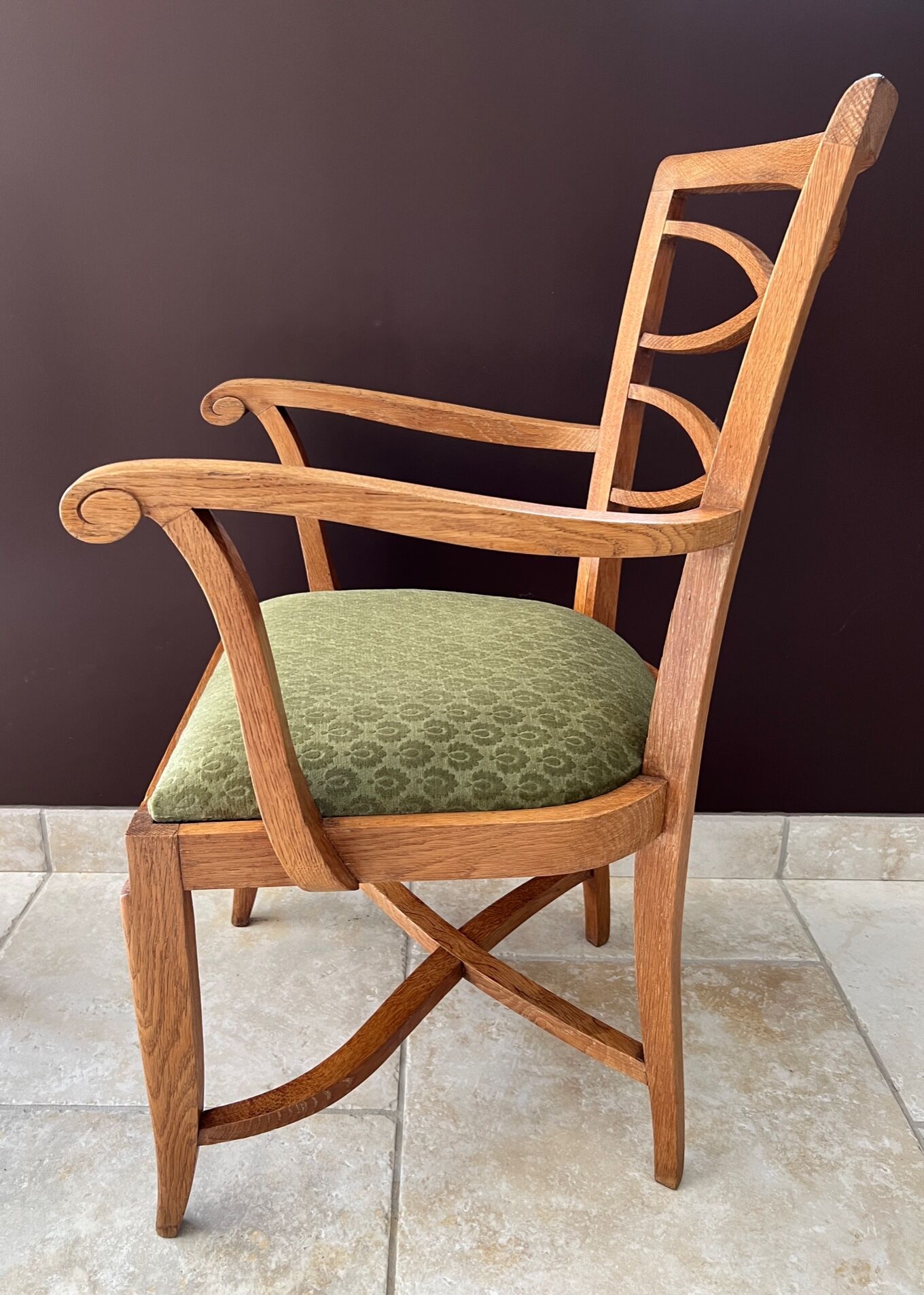 Paire de fauteuils Baptistin Spade 1940 en chêne clair