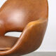 Mid-century brown leatherette swivel chair from Stol