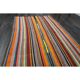 1970s Vintage Turkish Oushak Handmade Wool Cotton Orange Runner Rug  77x216