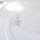 6 flat plates pattern small flowers signed Sarreguemines