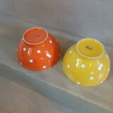 2 large polka dot bowls
