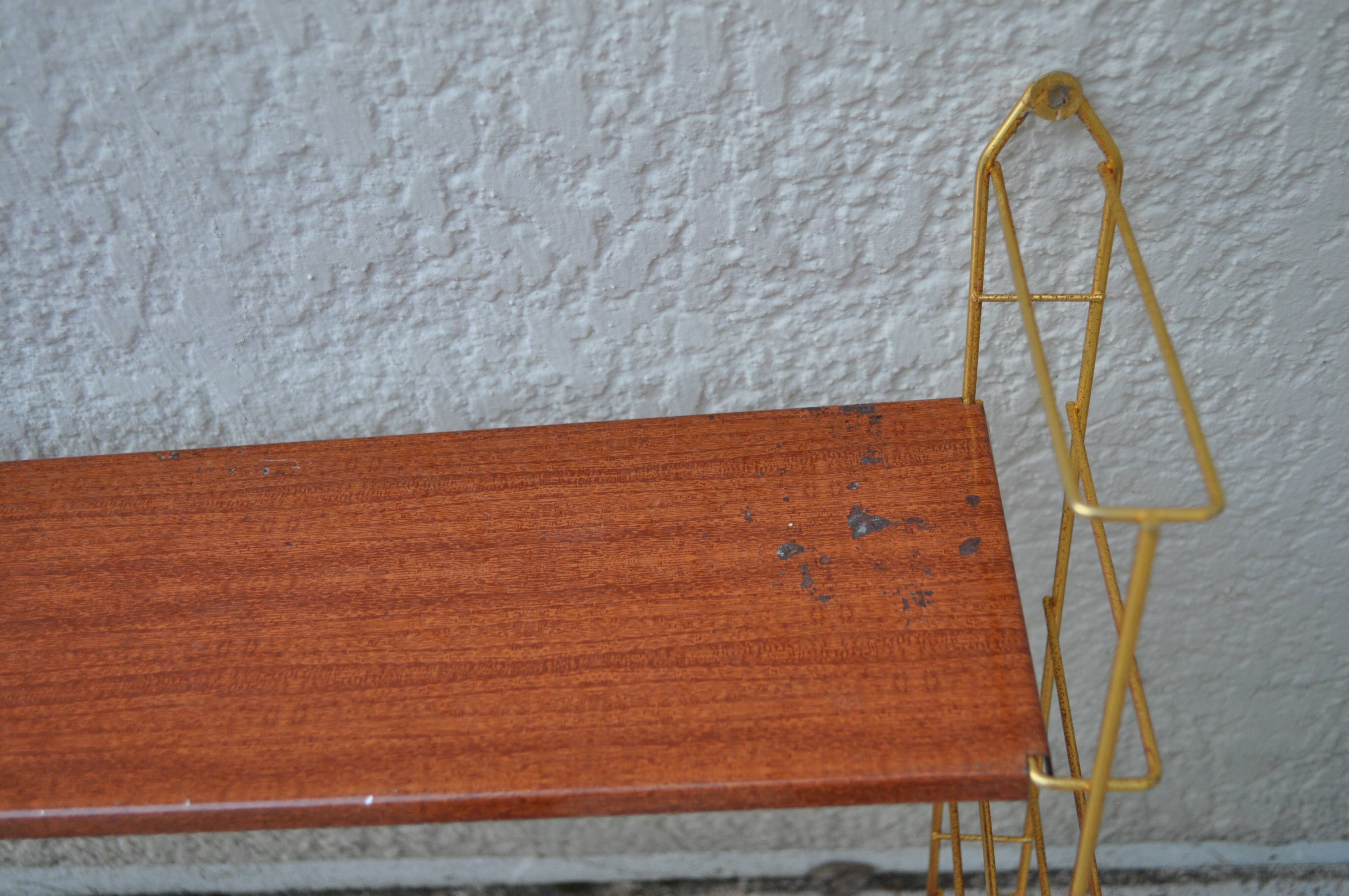 Etagère string tout métal or bois