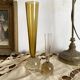 Soliflores vintage en verre bullé teinté