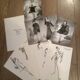 Christian dior, nice sketch of press vintage mode