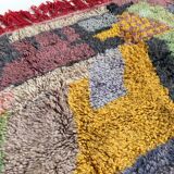 Moroccan Berber carpet Boujaad with colorful patterns 250x152cm