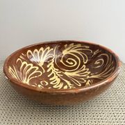 Glazed terracotta salad bowl