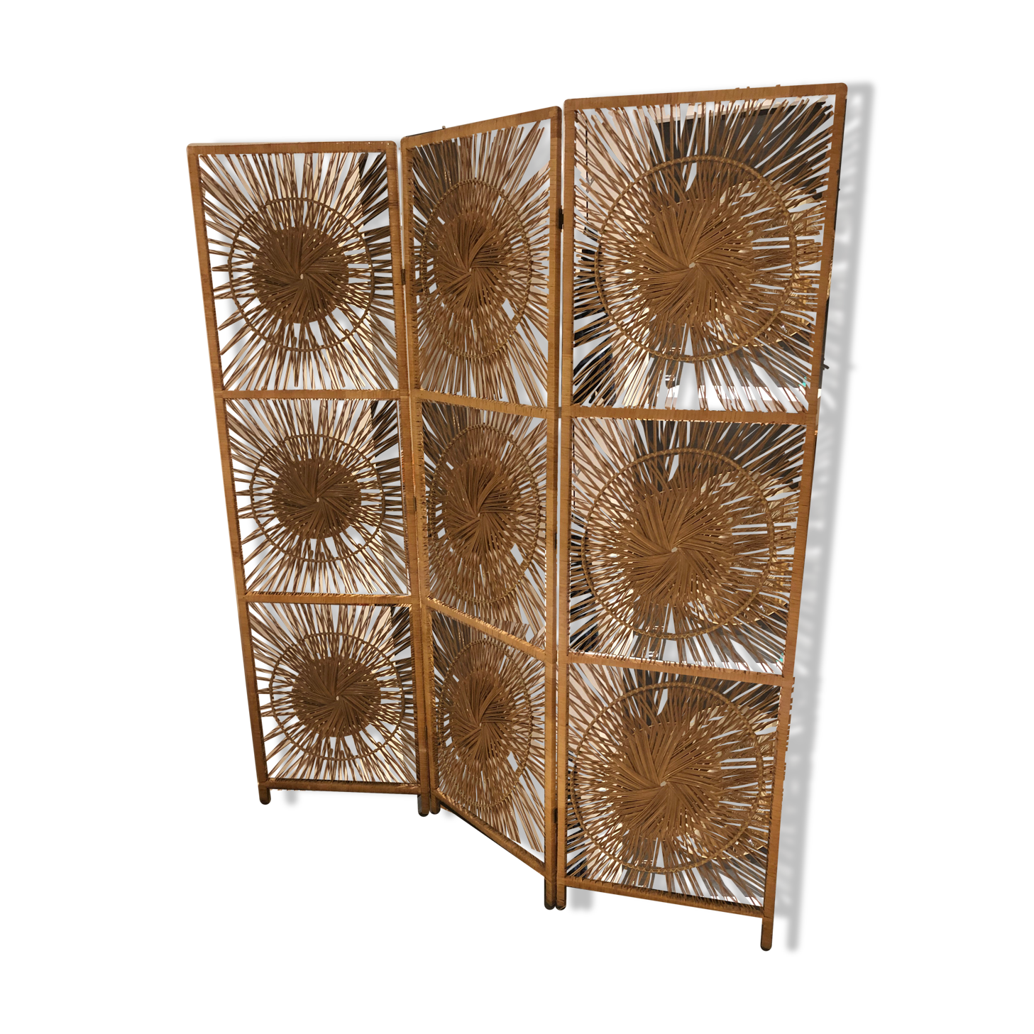 Vintage rattan screen Selency