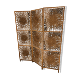 Vintage rattan screen