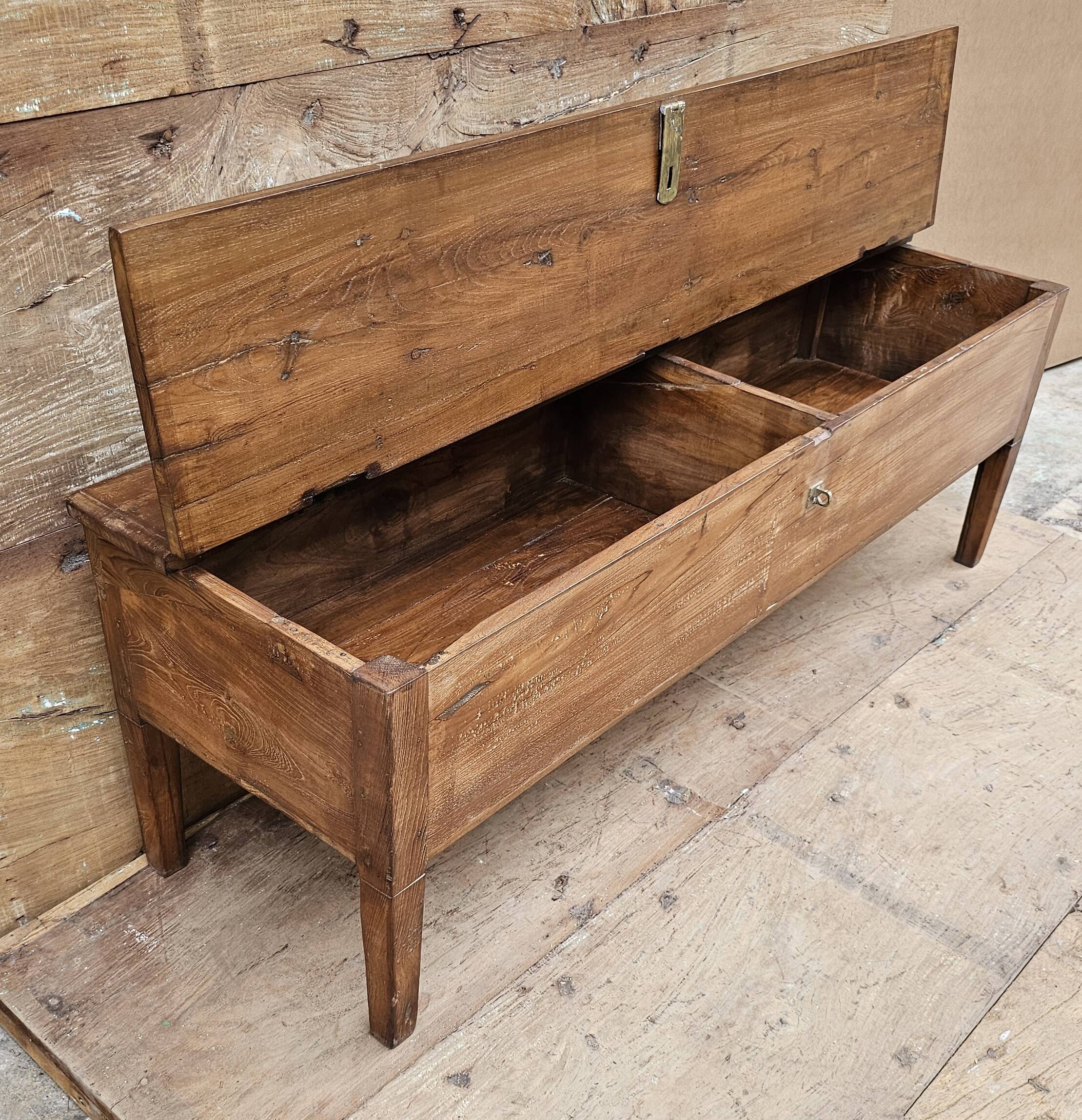 Old bench - Burmese teak chest