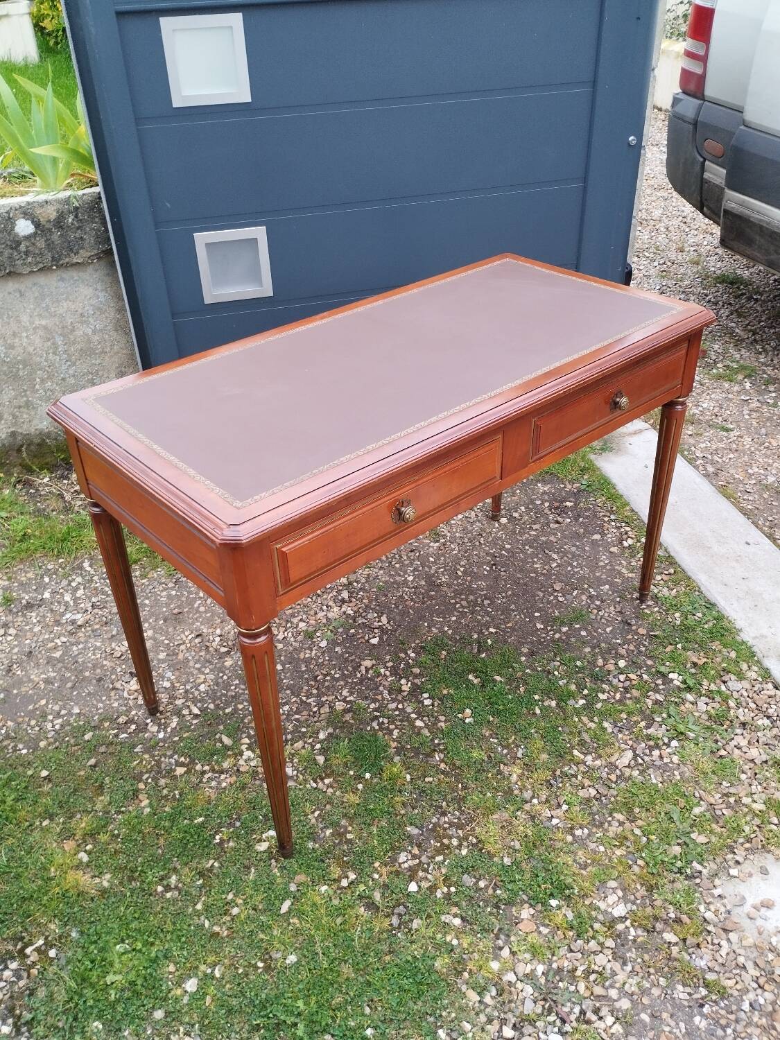 Bureau plat ancien style louis xvi