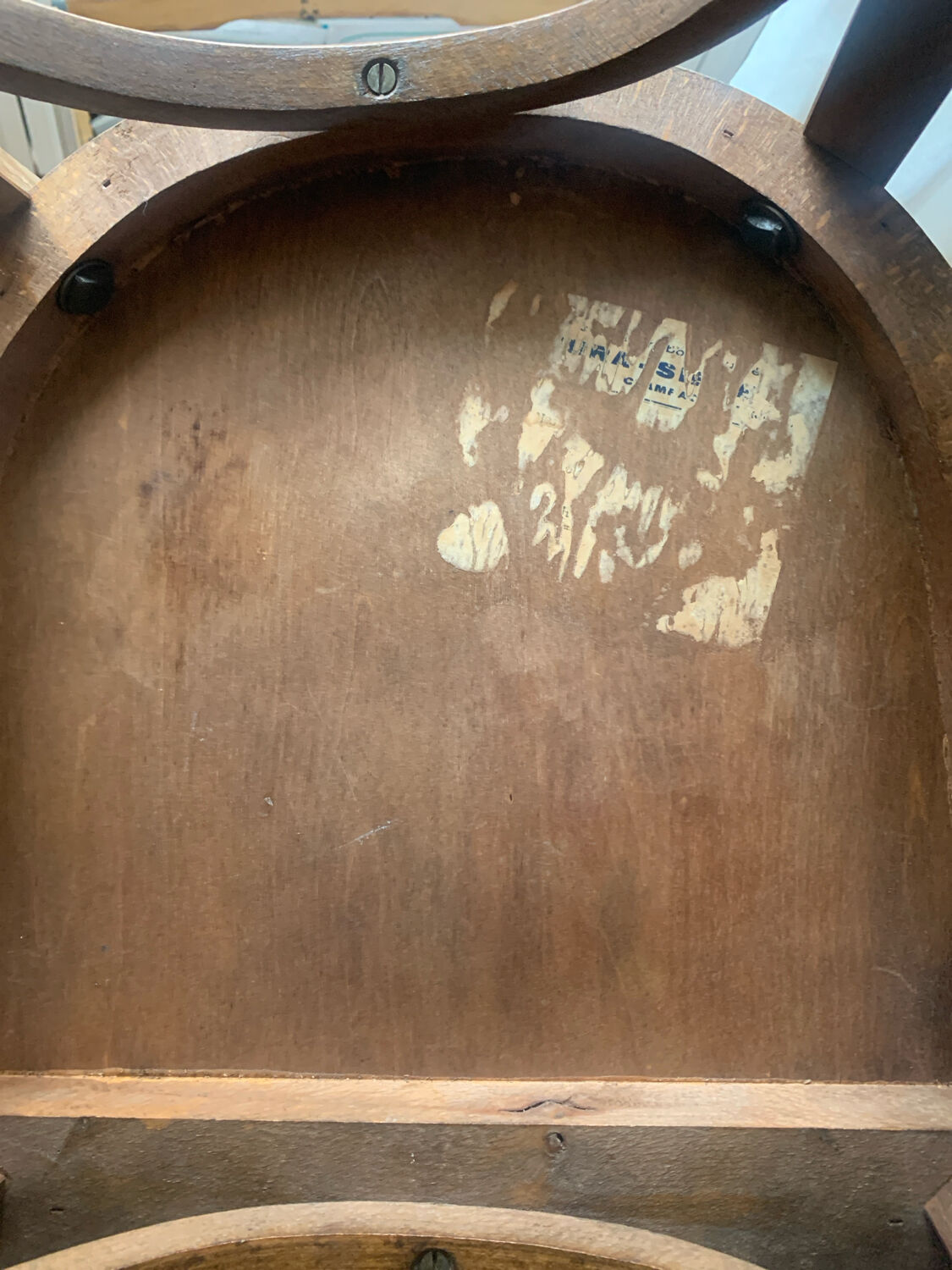 Set of 4 "Bandeau" bistro chairs in bent beech, Thonet style – 1