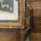 Miroir ancien en bois sculpté et doré XVIIIe, 68x35 cm