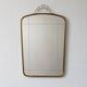 Large Mid-Century Modern Wall Mirror with Brass Crown from Münchner Zierspi