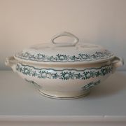 Soup bowl Saint Amand, green pattern - model 4025