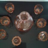 Set of 7 port glasses including a carafe