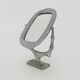 Old large Psyche Gothic table mirror in cast aluminum, Brutalist Mexican style. 70