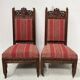 Pair of Gothic-style walnut lounge chairs, 19th century